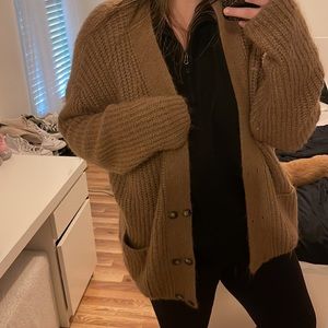 ZARA warm brown cardigan